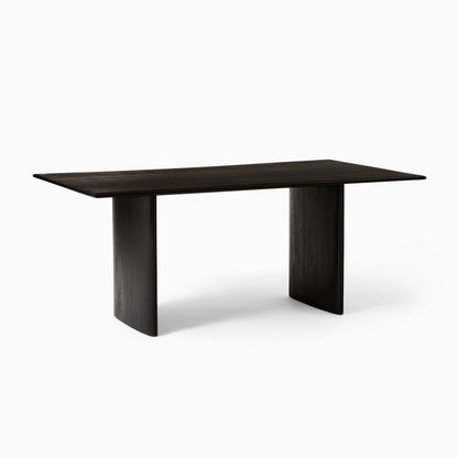 Reggie Solid Mango Wood Dining Table in Rustic Black finish