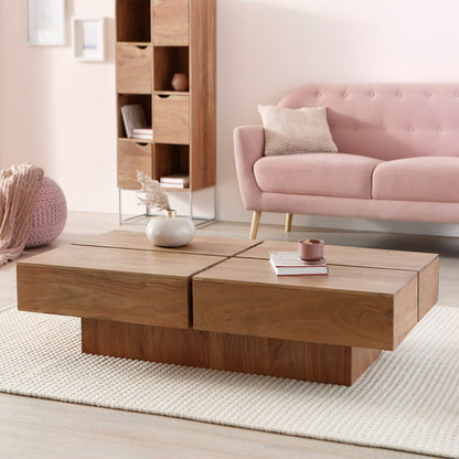 Quadra Solid Wood Lift-Top Coffee Table