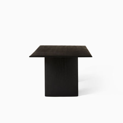 Reggie Solid Mango Wood Dining Table in Rustic Black finish
