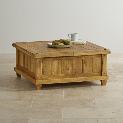 Heritage Square Coffee Table in Natural Mango