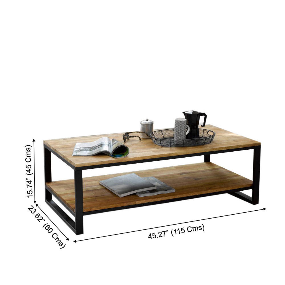 Mango Wood Two-Tier Coffee Table