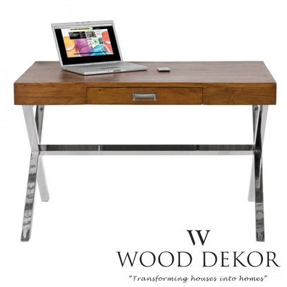 Modern Cross-Leg Sheesham Workstation