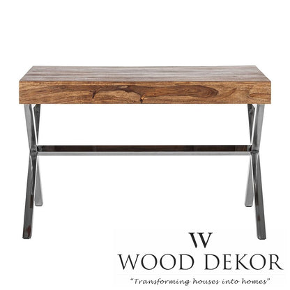Modern Cross-Leg Sheesham Workstation