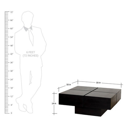 Designer Low Height Coffee Table 85x85 cm