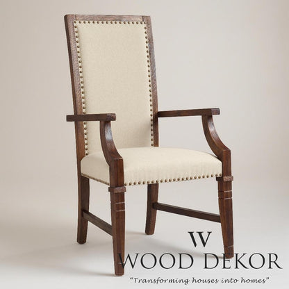 High-Back Fabric Study Armchair