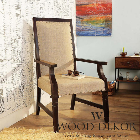 High-Back Fabric Study Armchair