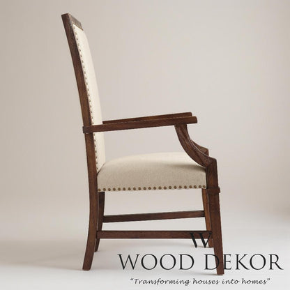High-Back Fabric Study Armchair
