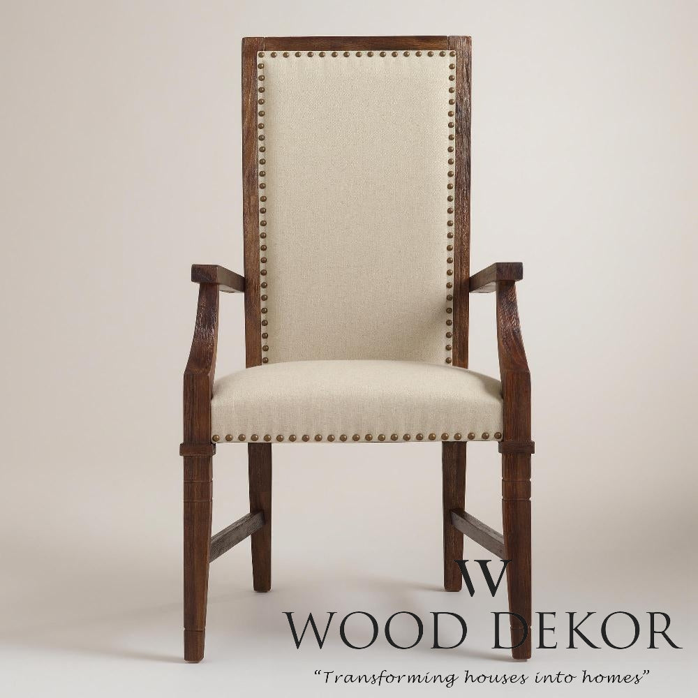 High-Back Fabric Study Armchair