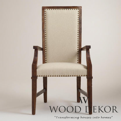 High-Back Fabric Study Armchair