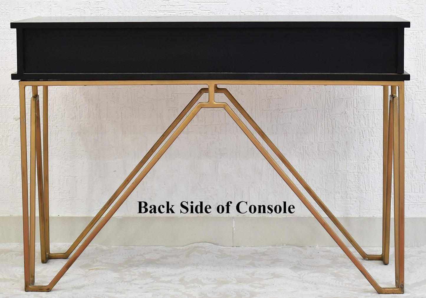 Vora Black and Gold Console Table