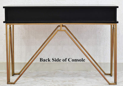 Vora Black and Gold Console Table