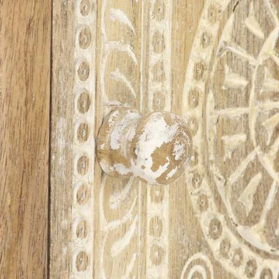 The Mandala Artisan Hand-Carved Mango Wood Coffee Table