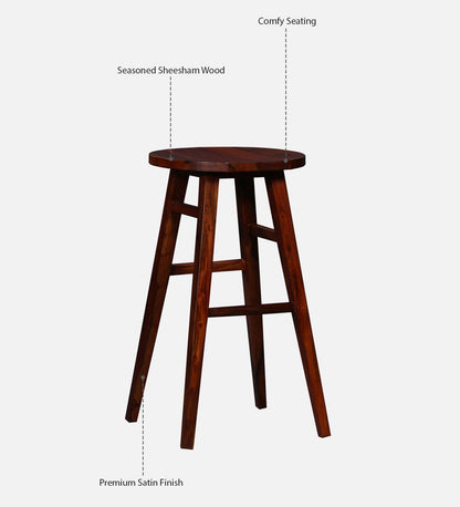 Harrington Sheesham Wood Tall Bar Stool In Honey Oak Finish