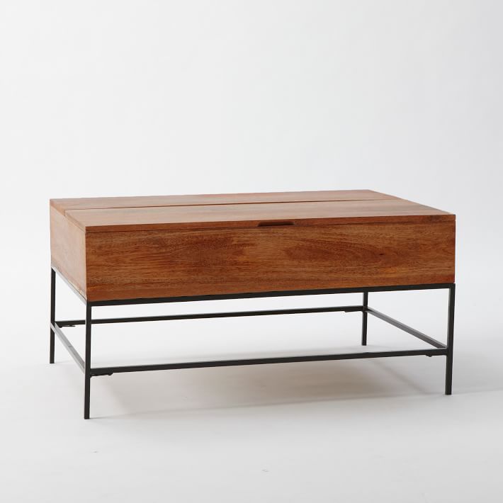 Industrial Lift-Top Mango Wood Coffee Table