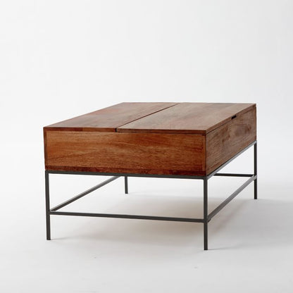 Industrial Lift-Top Mango Wood Coffee Table