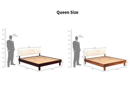 Araina Solid Wood Without Storage Bed – Timeless Minimalism