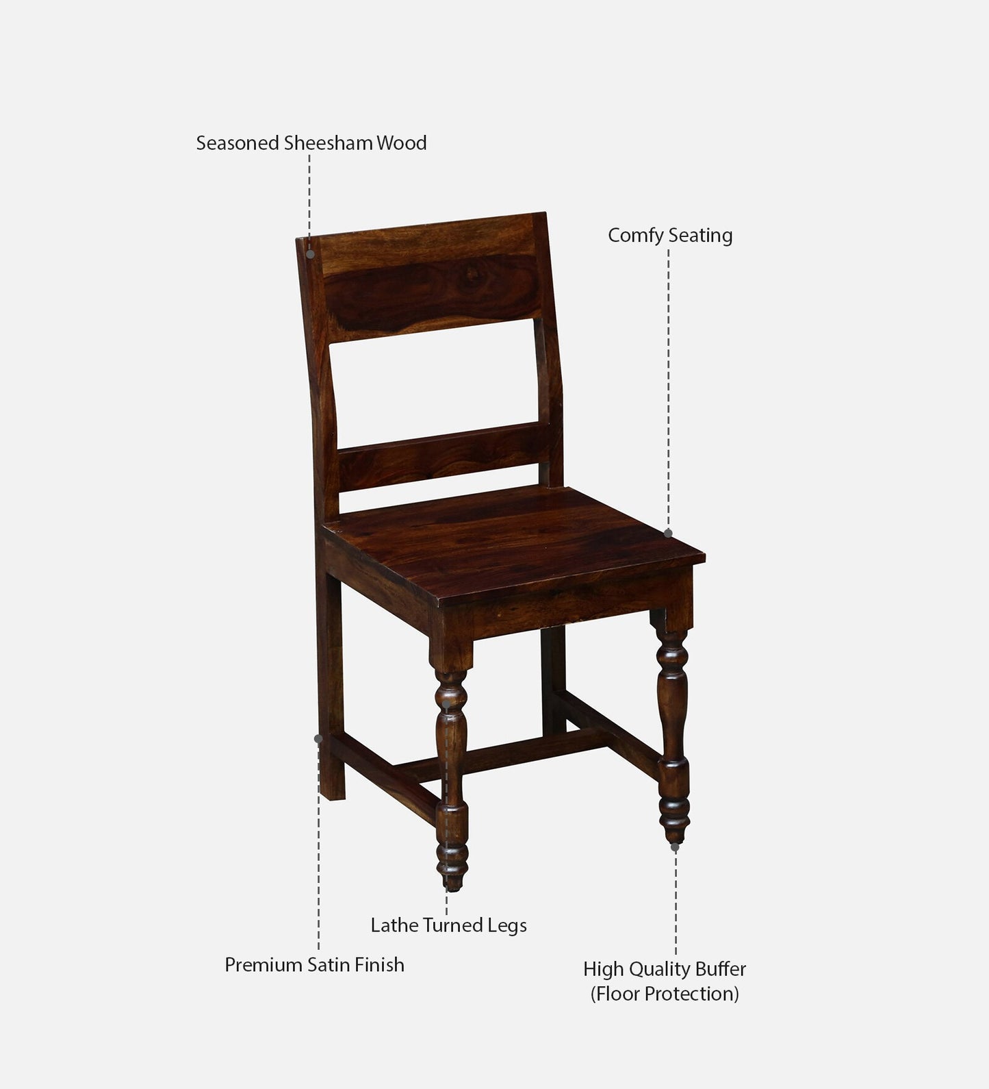 Siramika Solid Sheesham Wood 6-Seater Dining Set with Tiled Bench | Provincial Teak Finish